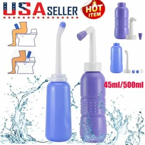 Portable Travel Handheld Bidet Sprayer Personal Hygiene Bottle Spray Washing US - Picture 1 of 12