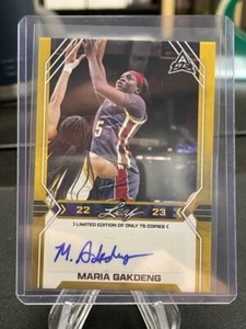 MARIA GAKDENG 2022-23 LEAF DRAFT GOLD AUTOGRAPH /75