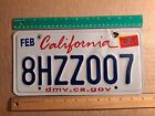 License Plate, California, Passenger, 8 HZZ 007 (double o7 James Bond)
