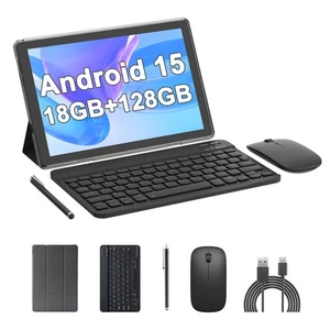 Tablet Android 15, 10 Zoll Tablet 18GB RAM+128GB ROM 2TB Erweiterbar, 2,0Ghz Q... - Bild 1 von 9