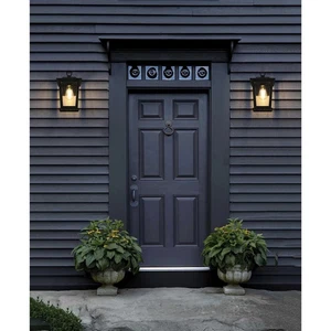 Wall Sconce Light Fixture Outdoor Glass Exterior Entry Walkway Porch Patio 12" - Picture 1 of 9