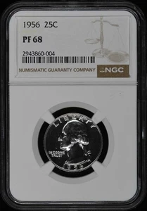 1956 Washington Quarter 25C NGC PR68 - Picture 1 of 2