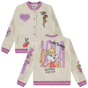 Looney Tunes Lola Bunny Varsity Bomber Jacket - Little and Big Girl Sizes 4-16 - Picture 1 of 9