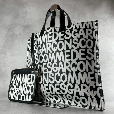 Bolso de Mano COMME des GARCONS Graffiti PVC Negro A4 con Bolsa Excelente Estado Foto 1 de 4