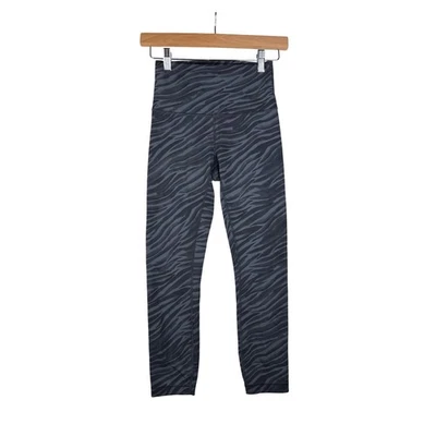 Lululemon High Rise Zebra Print Leggings size 4 Black/Gray - Изображение 1 из 4