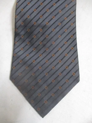 Corbata de seda geométrica a rayas gris naranja XMI Nordstrom para hombre estampada 3,75" de ancho Foto 1 de 3