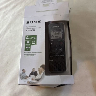 Sony PX Series ICD-PX370 Mono Digital Voice Recorder Tested Working W/box - Image 1 of 4