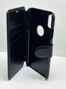 lupa leather wallet case compatible with iphone xs max black shockproof - Picture 1 of 4