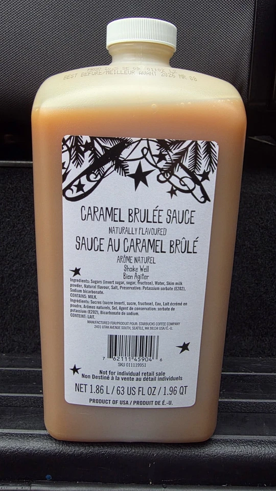 Auténtica salsa Starbucks Caramelo Brulee, 1,86 L BB 02/2026 Fresca/De temporada Foto 1 de 1