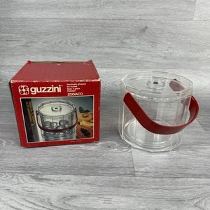 Cubo de hielo vintage Guzzini Zodiaco mango rojo transparente diseñado por Ambrogio Pozzi - Imagen 1 de 8