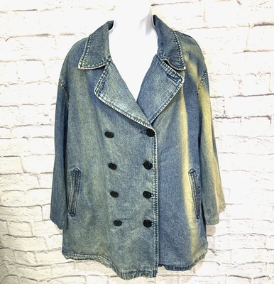 VTG Polo Ralph Lauren Jeans Co. Denim 90s Peacoat Jacket Women's Sze XXL - Image 1 of 4