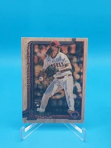 Caden Dana 2025 Topps Series 2 RC #422 Wood Parallel - SP 20/25 - Angels Rookie - Picture 1 of 2