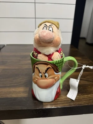Disney Store Exclusive Grumpy Snow White Coffee Cup Mug With Plush - Image 1 of 4