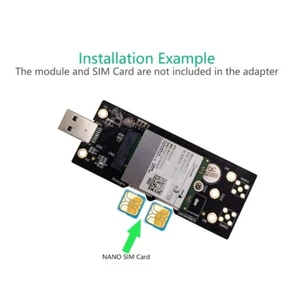 NGFF(M.2) to USB 3.0 Adapter with Dual NANO SIM card Slot for 3G/4G/5G Module - Picture 1 of 6