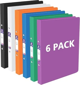 6 Pezzi Raccoglitori ad Anelli A4,Raccoglitore Cartonato ad Anelli A4,Formato A4 - Imagen 1 de 7