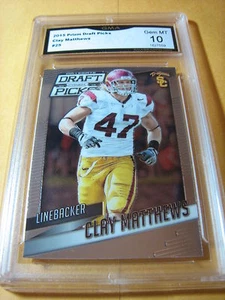 CLAY MATTHEWS PACKERS 2015 PRIZM DRAFT PICKS # 25 GRADO 10 L@@K - Foto 1 di 1