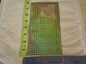 30 PCS. HOLOGRAPHIC FISHING LURE TAPE 4" X 8"/FLASHER PRISM, GOLD - Picture 1 of 9