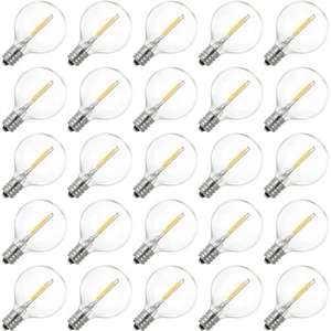 25/150 x G40 LED Ersatzbirnen E12 Globe Glass Glühbirnen für Lichterkette Außen - Bild 1 von 19