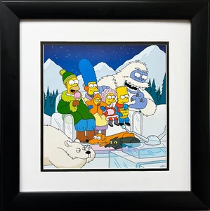 "Vacaciones de invierno"" de Los Simpson ARTE ENMARCADO NUEVO PERSONALIZADO Impresión Animación Disney - Imagen 1 de 3