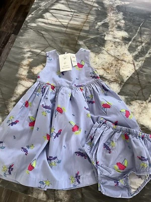 Azul Talbot Niños Solero Pañal Cubierta Palmeras Barcos 18M c3 Foto 1 de 4