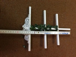 3 Deko Friesenbäume zum weiter verzieren/ schmücken weiß mit Rüsche  Höhe 28 cm - Bild 1 von 1