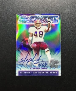 Topps Finest Stephen Davis Finest Moments 2000 refractor automático FM7 - Imagen 1 de 2