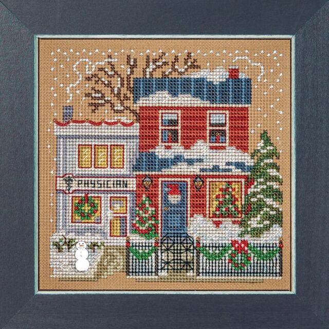 Mill Hill Counted Cross Stitch Ornament Kit 3.25 inchx2.5 inch-Santa Snow Globe