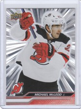 2023-24 UPPER DECK OUTBURST SILVER PARALLEL MICHAEL MCLEOD NEW JERSEY DEVILS