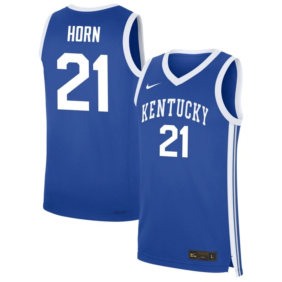Kentucky Wildcats Walker Horn #21 Nike Royal NIL Official NCAA Player Jersey - Image 1 of 1