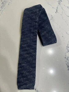 Vintage Mikael York Collection Square End Cotton Skinny Necktie 51 inches long - Picture 1 of 4