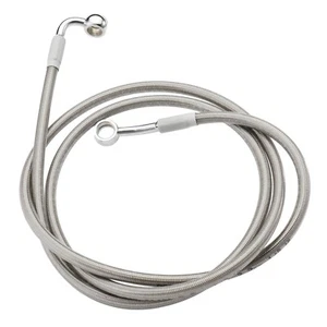 Front Single Disc Brake Line for 1997-2013 Harley Touring NO ABS 14" Bar - Picture 1 of 7
