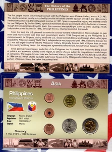 Littleton World Coin Set Philippines UNC 1993 1,5,10 Piso 1,5,10,25 Sentimos - Picture 1 of 2