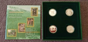 1996 Canada Sterling Silver 50 Cent 4 pcs Proof Set KM#PS34 Baby Animals - Picture 1 of 10