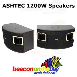 1200W Speakers For Ashtec Powered Mixer Amplifier Guitar Karaoke DJ Instrument - Picture 1 of 4