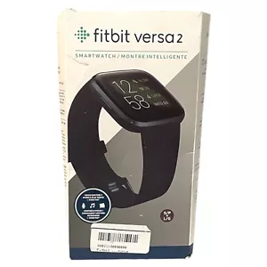 Fitbit Versa 2 - Gesundheit & Fitness Smartwatch schwarzes Band FB507 - Bild 1 von 6