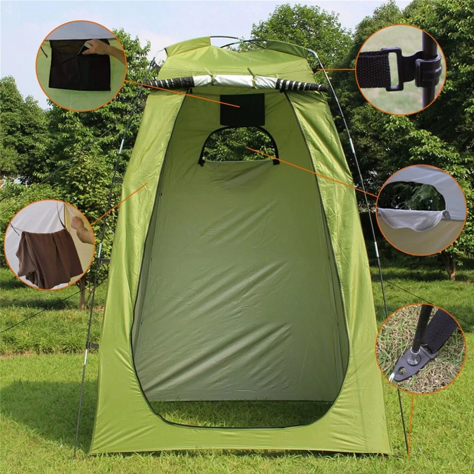 Portable Shower Tent Outdoor Camp Tent Privacy Shower Toilet Changing Hiking - Image 1 of 4