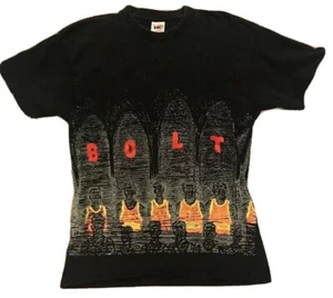 Camiseta Vintage Años 80 90 LIGHTNING BOLT Ambos Lados Neón Surfer Hawaii Talla L - Imagen 1 de 9