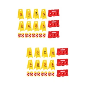 2 Sets Traffic Parking Lot Toys Sign Playset Child Road Figurine - Picture 1 of 12