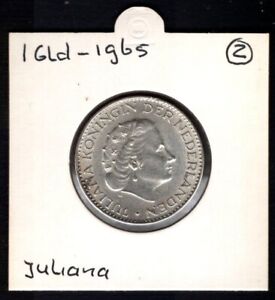Coin Netherlands 1965, 1 Gld-Juliana Silver 0.720 - Co2212-138