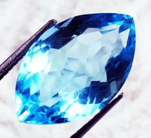 Aquamarine 13.50 Ct Excellent Marquise Shape Loose Gemstone Certified - Picture 1 of 6