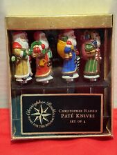 CHRISTOPHER RADKO Holiday Pate Knives Set of 4 Vintage in BOX