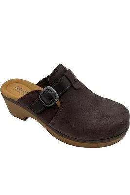 Кожаные сабо на каблуке Clarks Collection Paizlee Nora темно-коричневые - Изображение 1 из 3