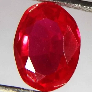 3.10CtsNatural brazil Cut red ruby Imitation ruby Oval Cabochon ring Gemstone - Picture 1 of 3
