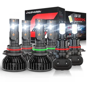 9005 9006 9145 LED Headlight Fog Kit For Chevy Silverado GMC Sierra 1500 1999-06 - Picture 1 of 20