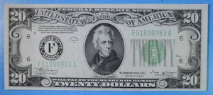 1934 B Twenty Dollar $20 Federal Reserve Atlanta Note FR 2056-F CU UNC - Picture 1 of 2