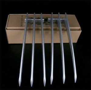 1Pairs Wolverine Claws Realistic Plastic Cosplay Costume Props Silver Adult/Kids - Picture 1 of 13