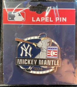 NEW MICKEY MANTLE NEW YORK YANKEES HALL OF FAME INDUCTION 1974 LAPEL PIN - Picture 1 of 3