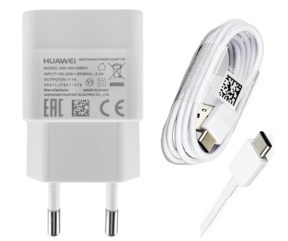 Original Ladegerät für Huawei MediaPad M5 10 Tablet USB-C Ladekabel weiß Neu - Bild 1 von 1