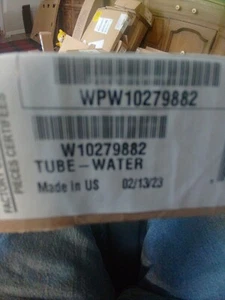 Tubo de agua genuino OEM para refrigerador Whirlpool WPW10279882 envío rápido gratuito - Imagen 1 de 1