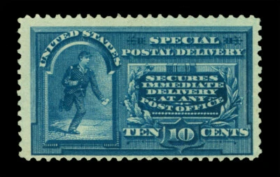 US 1895  SPECIAL DELIVERY  10c blue  Scott # E5  mint MLH F/VF - Image 1 of 2